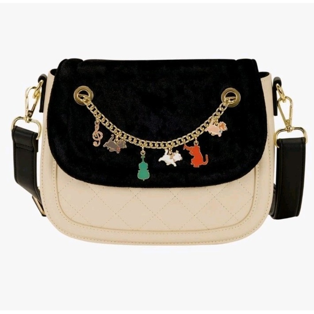 NWT Loungefly Disney The Aristocats‎ Charms Chain Crossbody Bag